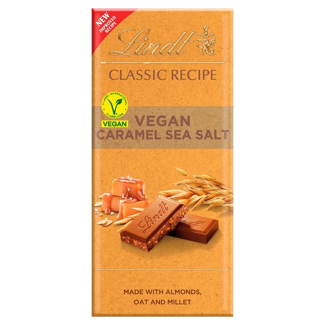 Lindt Classic Recipe Vegan Salted Caramel Chocolate Bar   100g