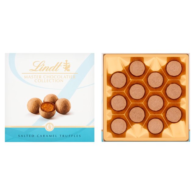 Lindt Master Chocolatier Salted Caramel Truffles Box   135g GOODS M&S   