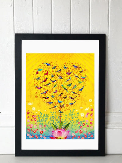 McGrocer Black The Sound of Sunshine by Fiona Watson Framed Print- Buy online at McGrocer
