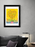 Black The Sound of Sunshine by Fiona Watson Framed Print
