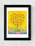 Black The Sound of Sunshine by Fiona Watson Framed Print