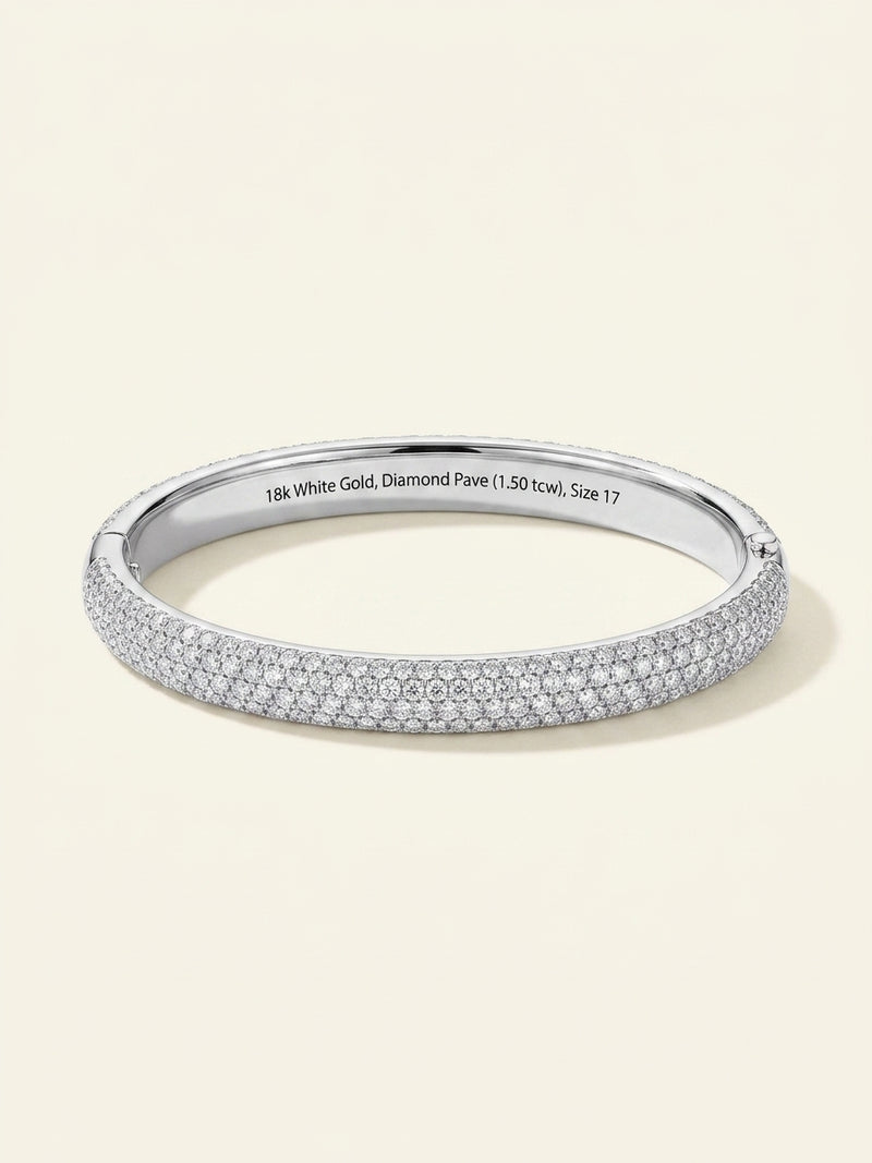 Cartier LOVE bracelet 18ct white gold 3.19ct diamond ceramic - British product