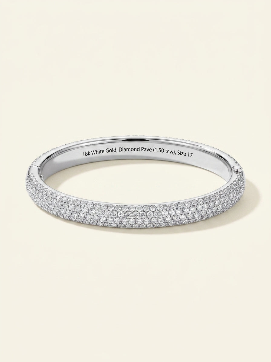Cartier LOVE bracelet 18ct white gold 3.19ct diamond ceramic - British product