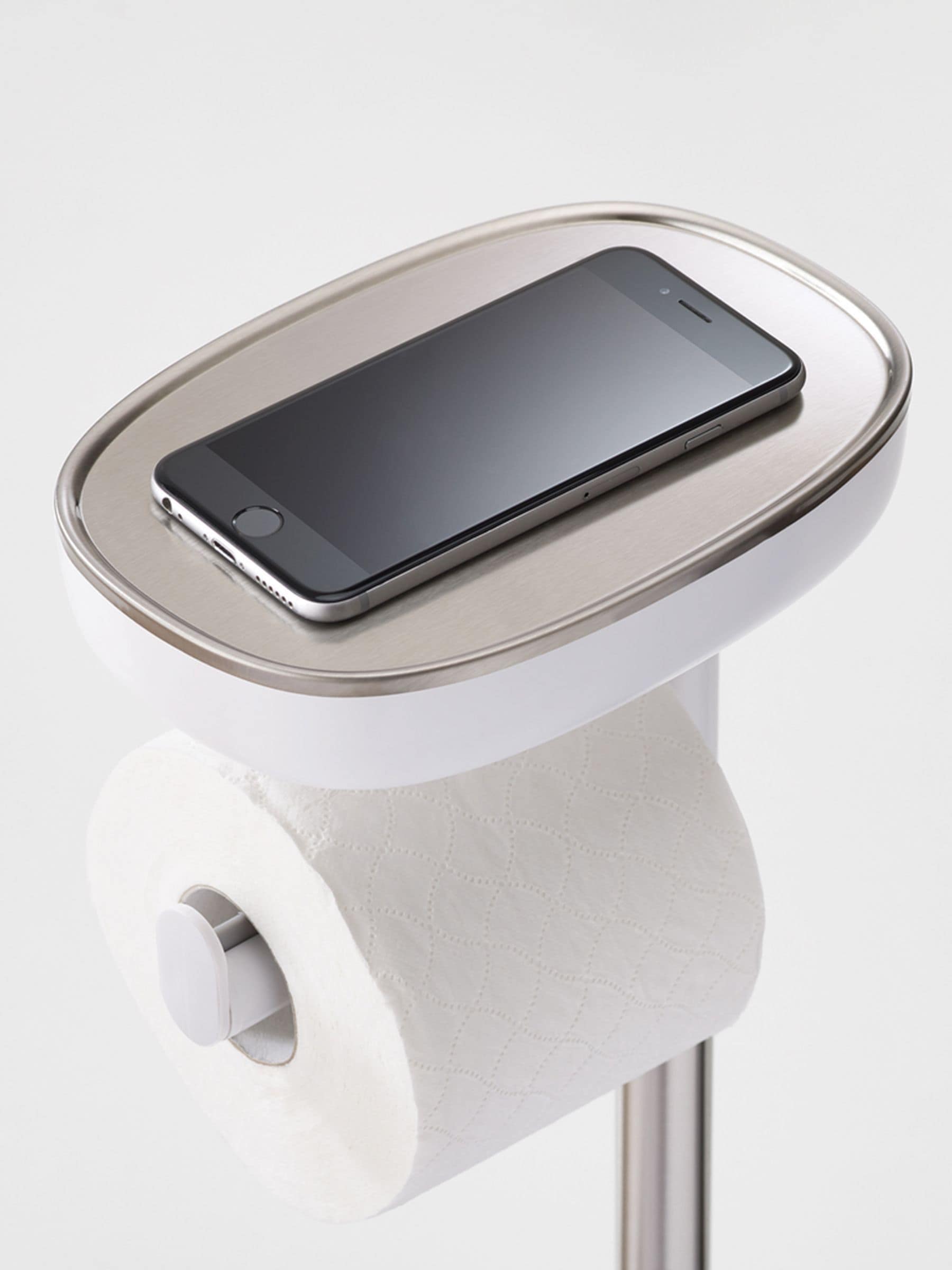 Joseph Joseph Silver EasyStore Butler toilet paper holder, UK version