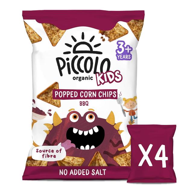 Piccolo Organic BBQ Popped Corn Chips Kids Multipack   4 x 20g GOODS M&S   