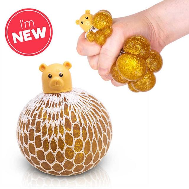 Squishy Mesh Gold Bear Squeeze Toy GOODS M&S   