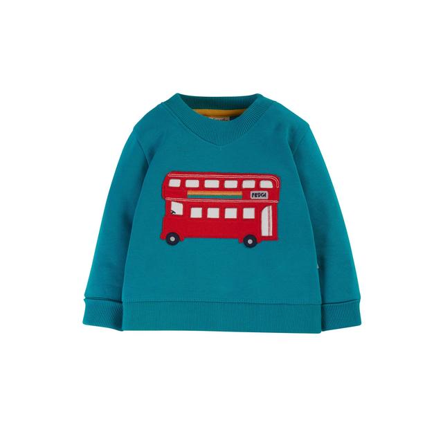 Frugi Switch Easy On Jumper Camper Blue/Bus 1-5 Years