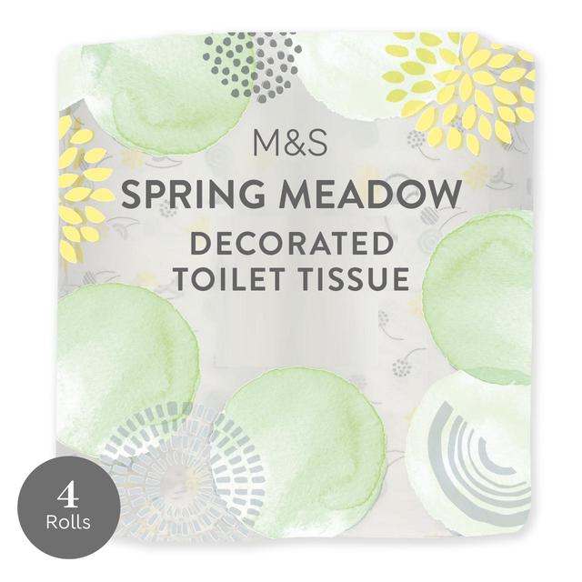 M&S Spring Meadows Decorated Toilet Paper   4 per pack