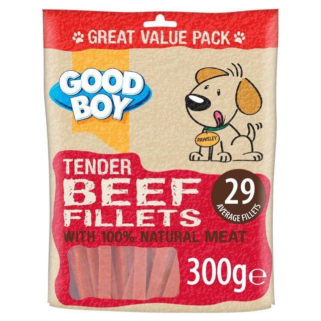 Good Boy Dog Treats Beef Fillets   300g