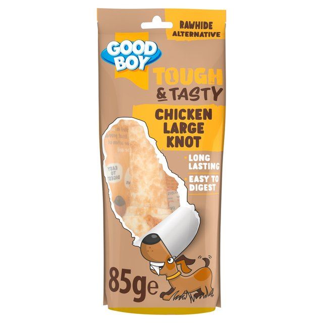 Good Boy Tough & Tasty Dog Treats Rawhide Alternative Chicken Large Knot   85g