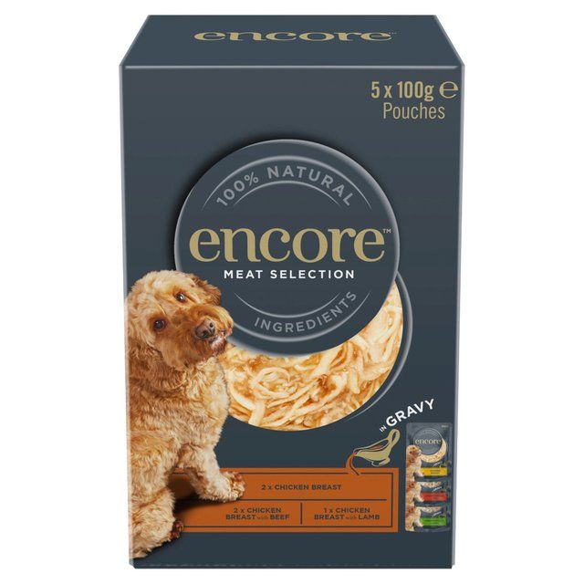 Encore Wet Dog Meat Selection in Gravy   5 x 100g GOODS M&S   