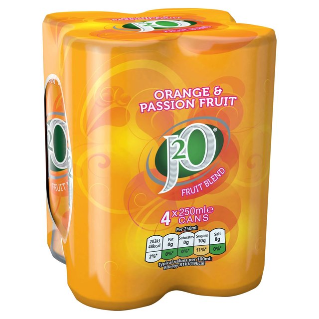 J2O Orange & Passionfruit   4 x 250ml GOODS M&S   