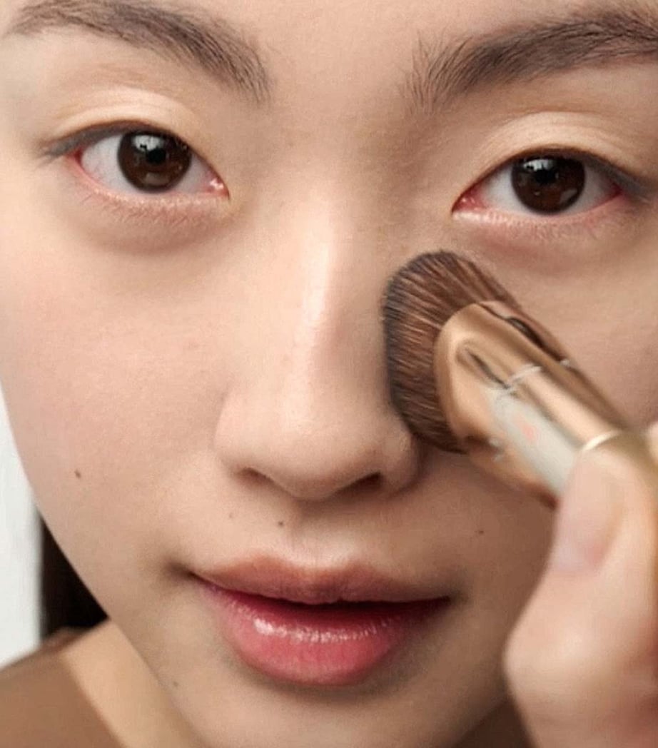 Clarins Gua Sha-inspired foundation brush - British product
