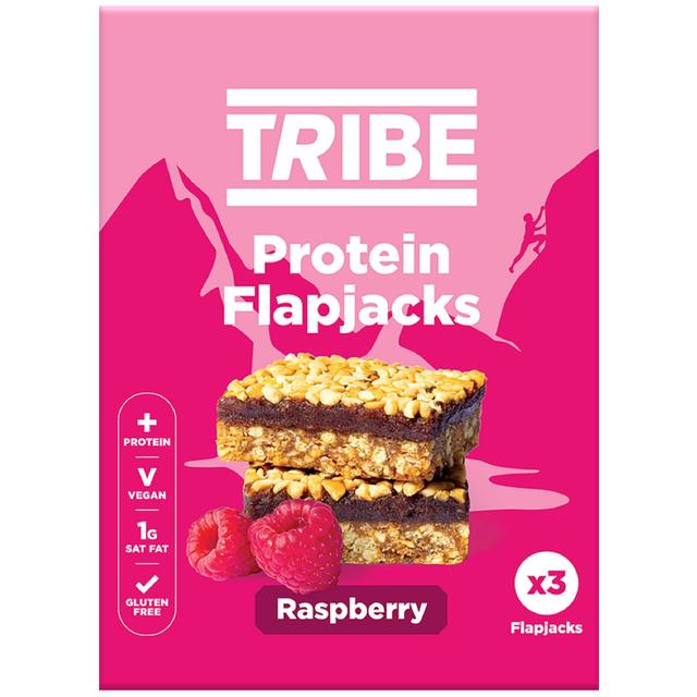 TRIBE Protein Flapjack - Raspberry   3 x 38g