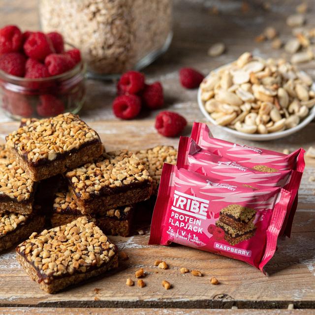 TRIBE Protein Flapjack - Raspberry   3 x 38g GOODS M&S   