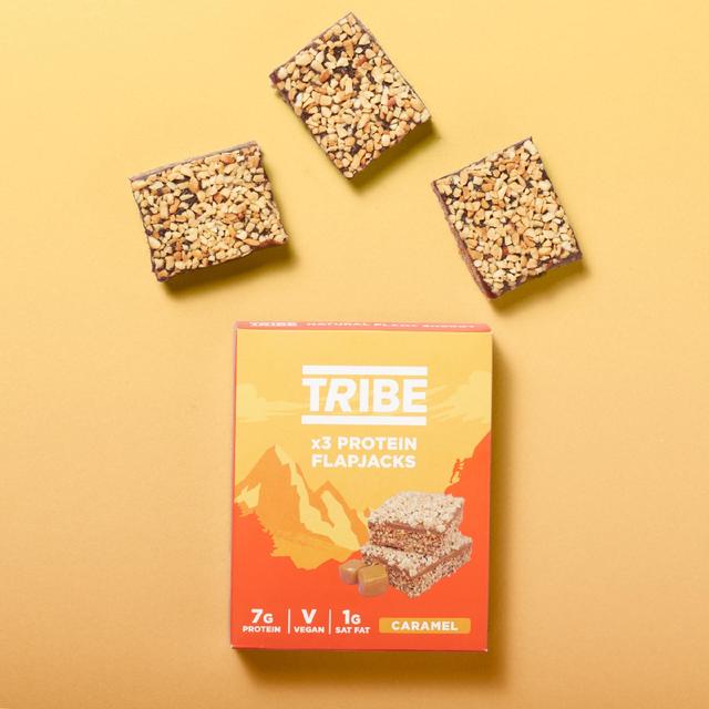 TRIBE Protein Flapjack - Caramel   3 x 38g