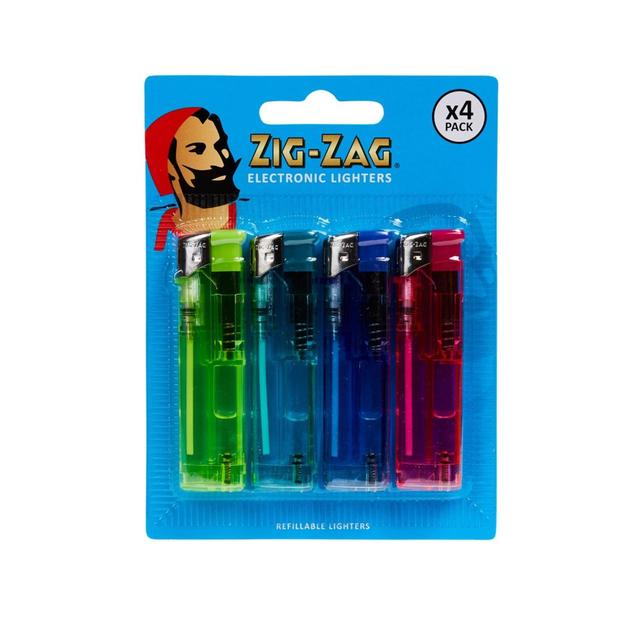 Zig Zag Electronic Lighters   4 per pack GOODS M&S   