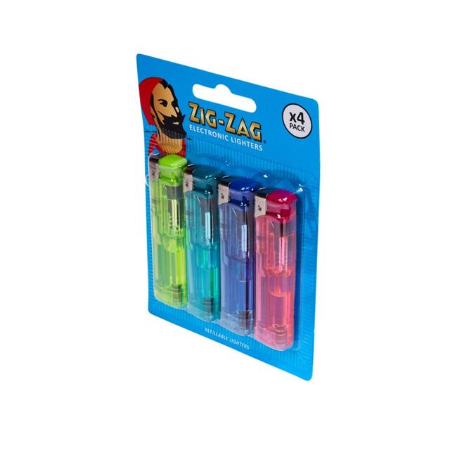 Zig Zag Electronic Lighters   4 per pack