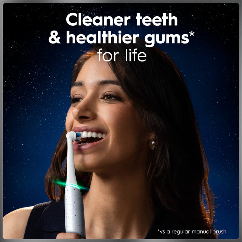 Oral-B iO 10 white electric toothbrush, travel case, imported from the UK