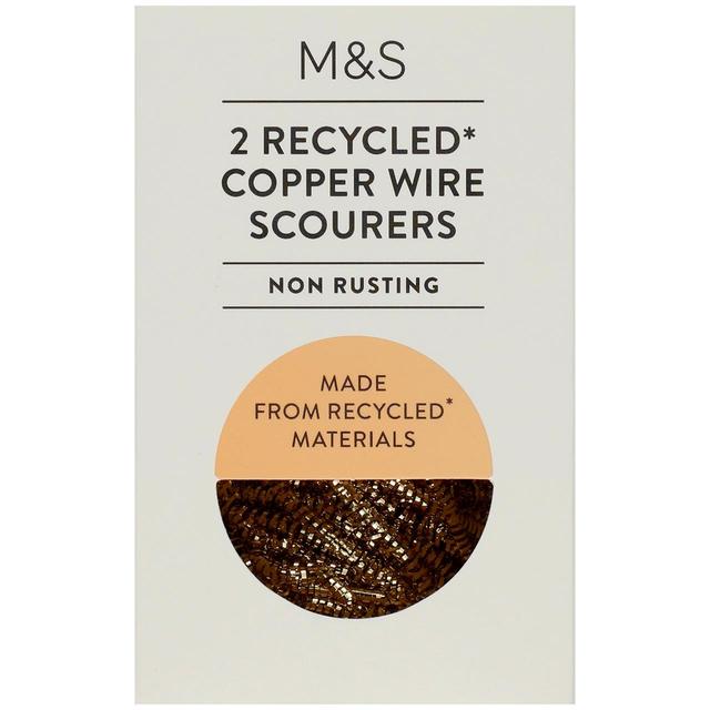 M&S 2 Recycled Copper Wire Scourers   2 per pack GOODS M&S   