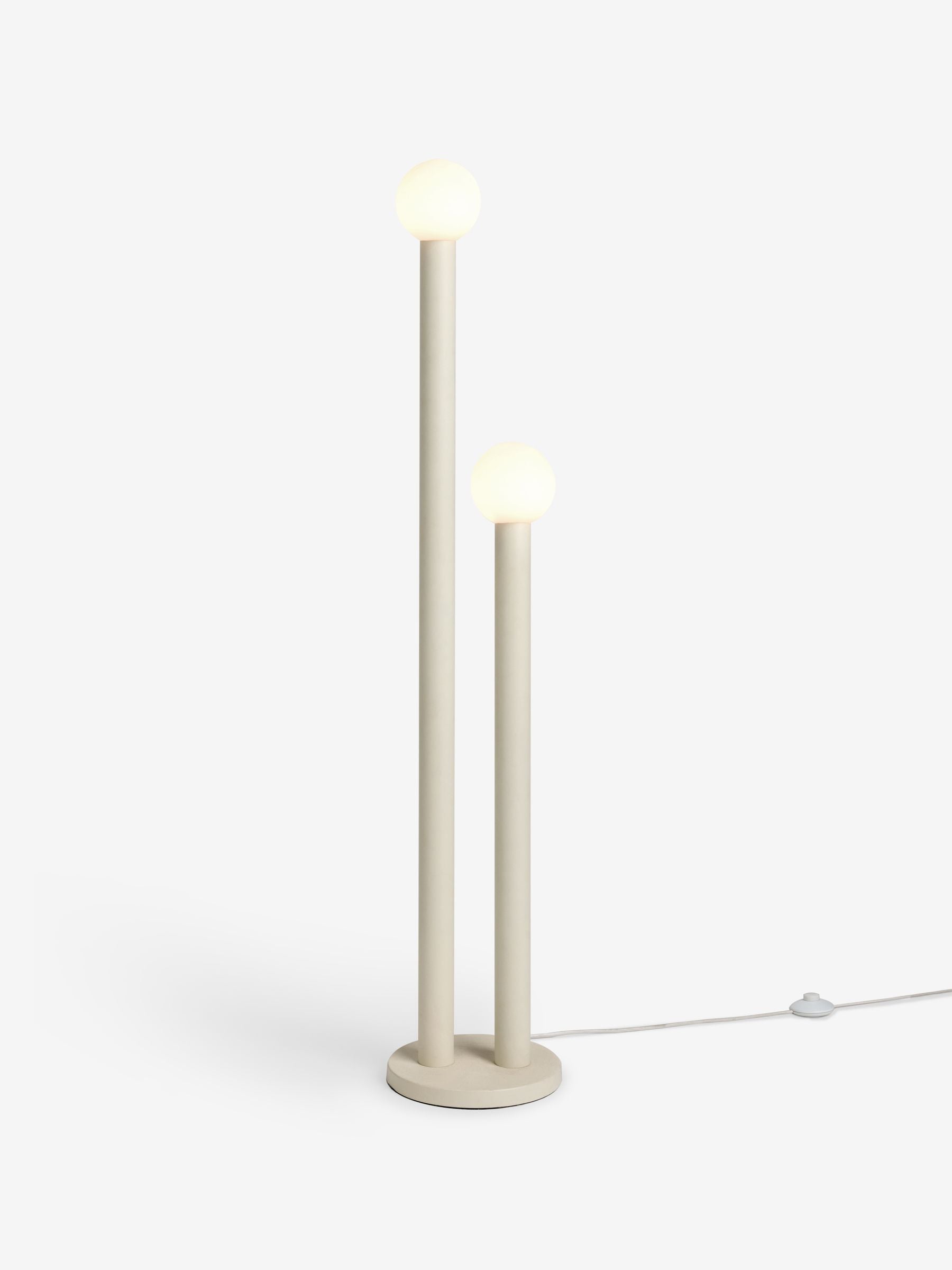 MADE.COM Cream Graysen floor lamp 130cm, imported from the UK