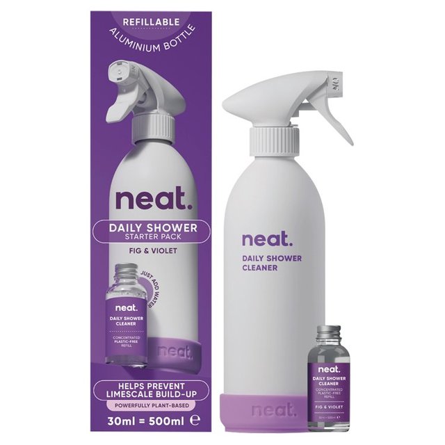 Neat Daily Shower Cleaner Refill Starter Pack Fig & Violet   500ml