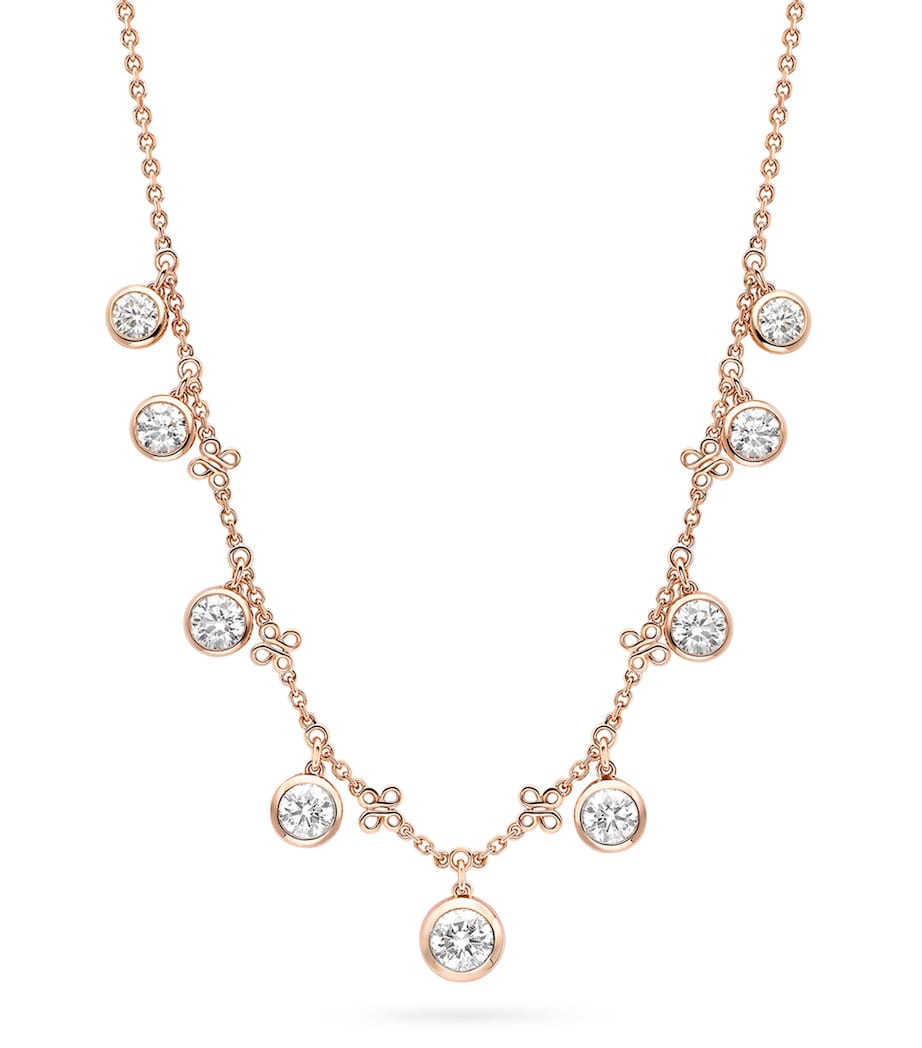 Boodles large rose gold diamond necklace - British product