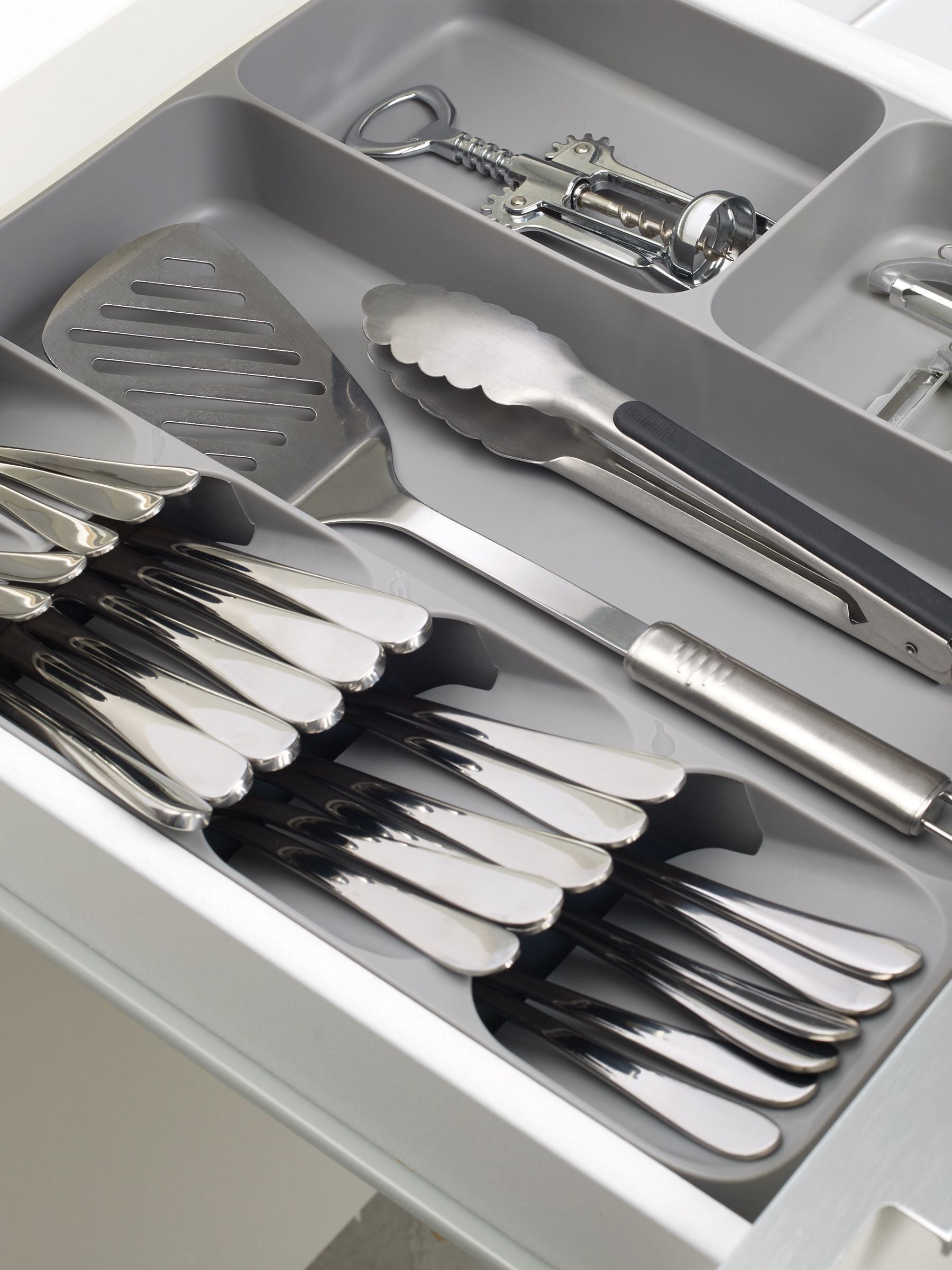 Joseph Joseph grey DrawerStore cutlery organiser, imported from the UK