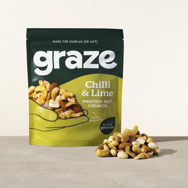 Graze Protein Chilli & Lime Vegan Mixed Nuts Snacks   100g GOODS M&S   