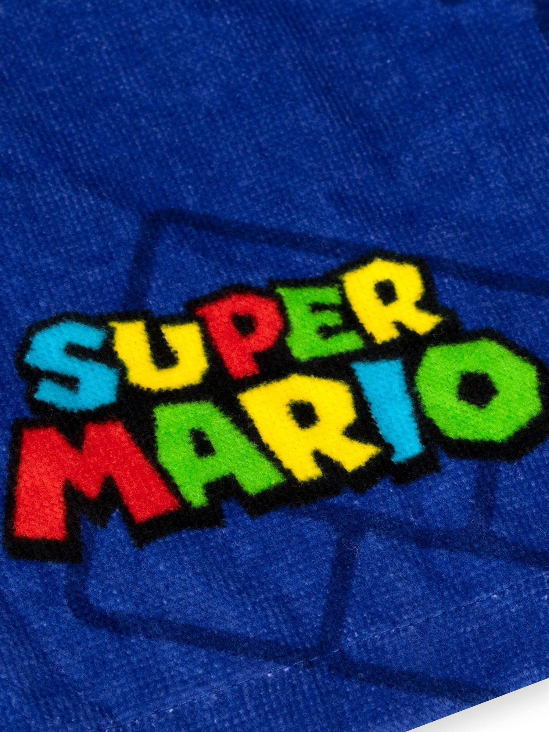 Super Mario blue towel poncho, imported from the UK
