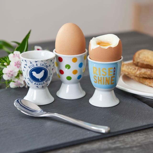 KitchenCraft Brights Spots Porcelain Egg Cup GOODS M&S   