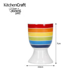 KitchenCraft 4-Piece Novelty Ceramic Egg Cup Set