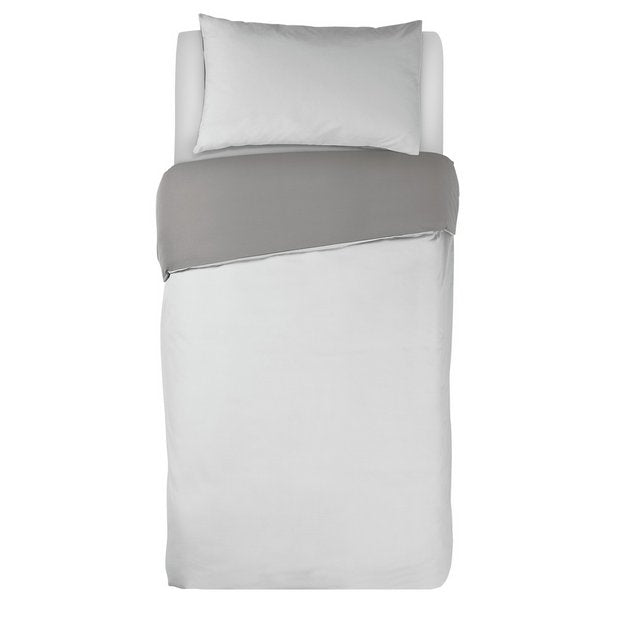 Habitat two tone white and grey bedding set single - British product