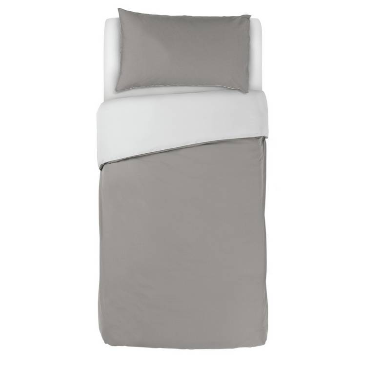 Habitat two tone white and grey bedding set single - British product