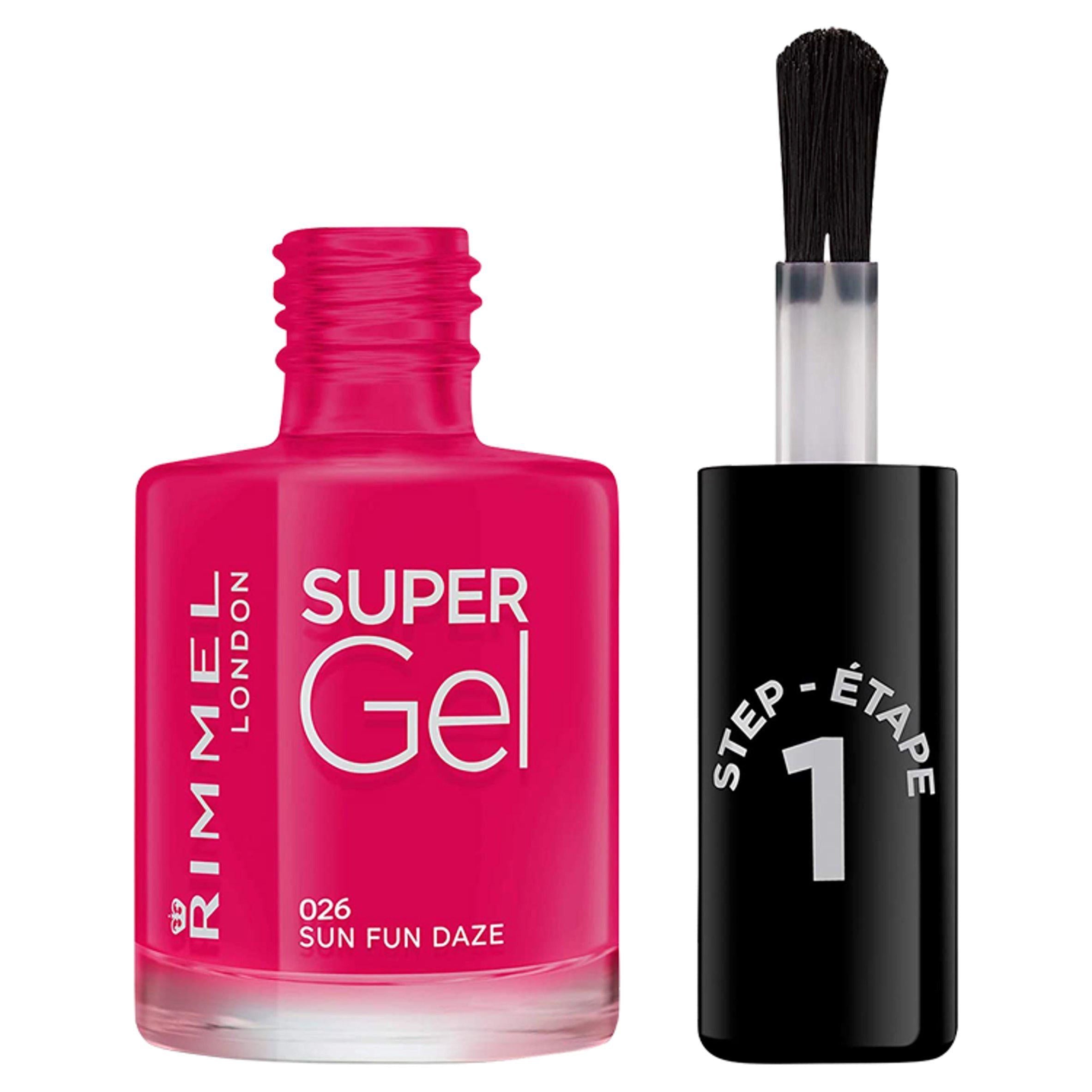 Rimmel London Super Gel Step 1 026 Sun Fun Daze 12ml All Sainsburys   