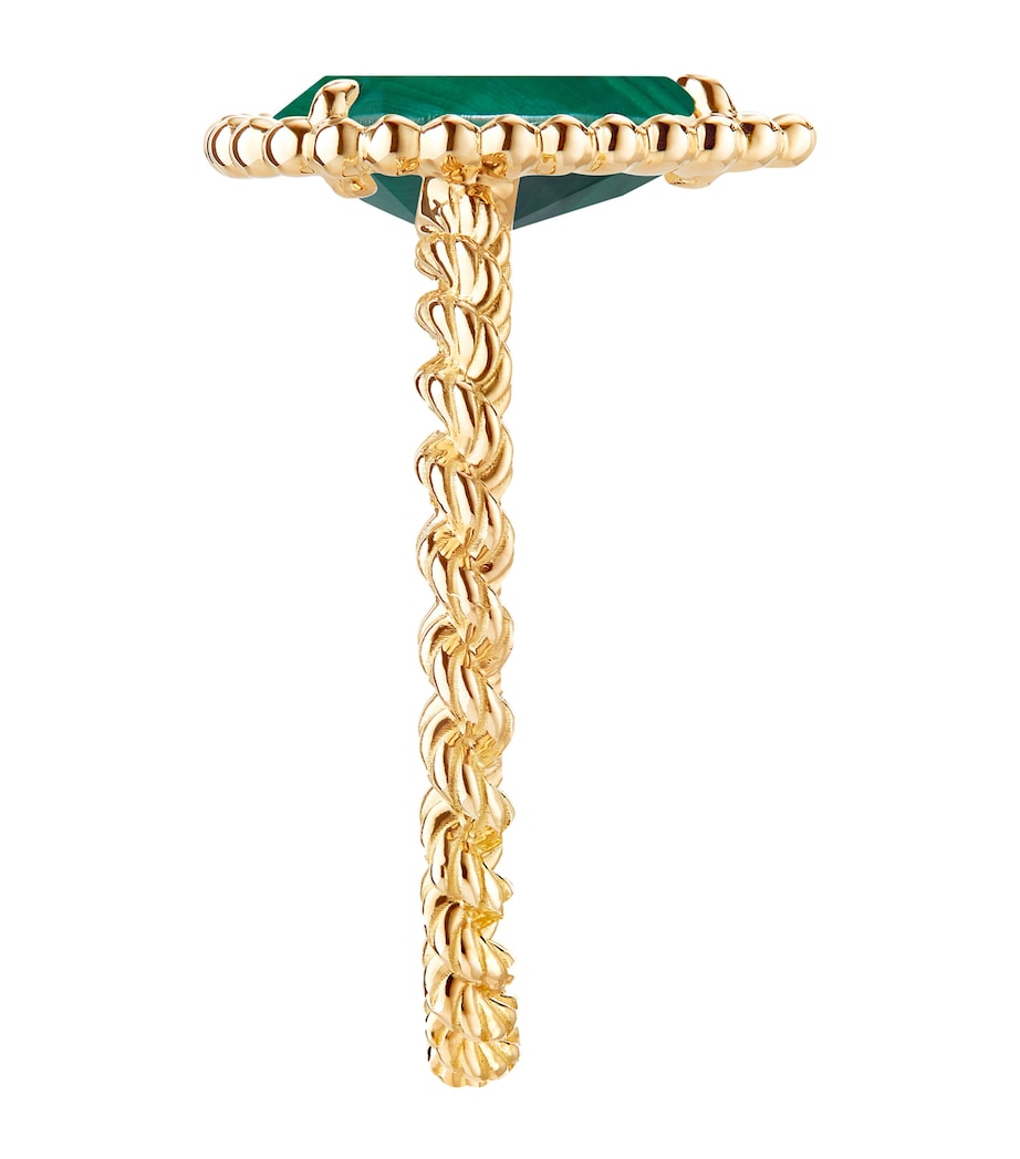 Boucheron yellow gold malachite Serpent Bohème ring, UK version