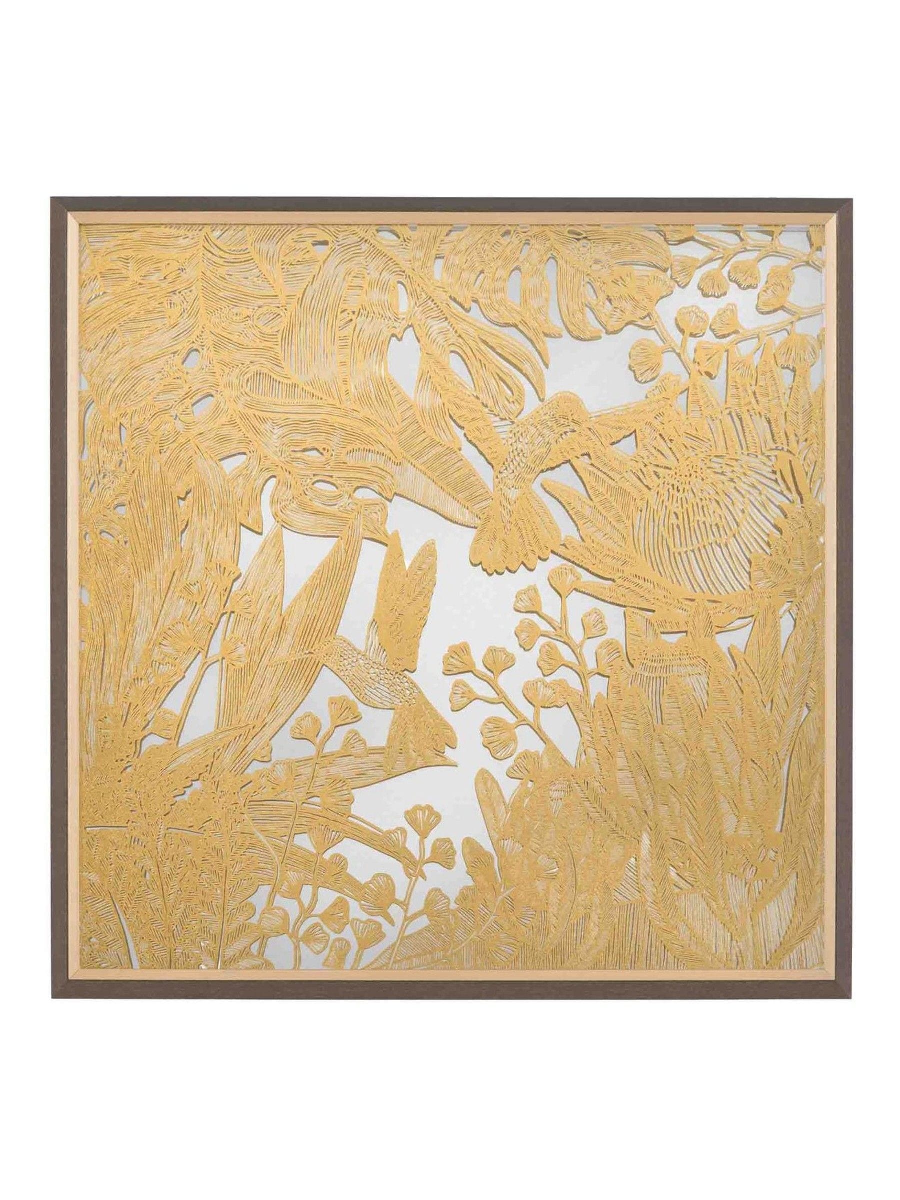 Gallery Home Gold Hummingbird Trance II wall art 65cm - British product