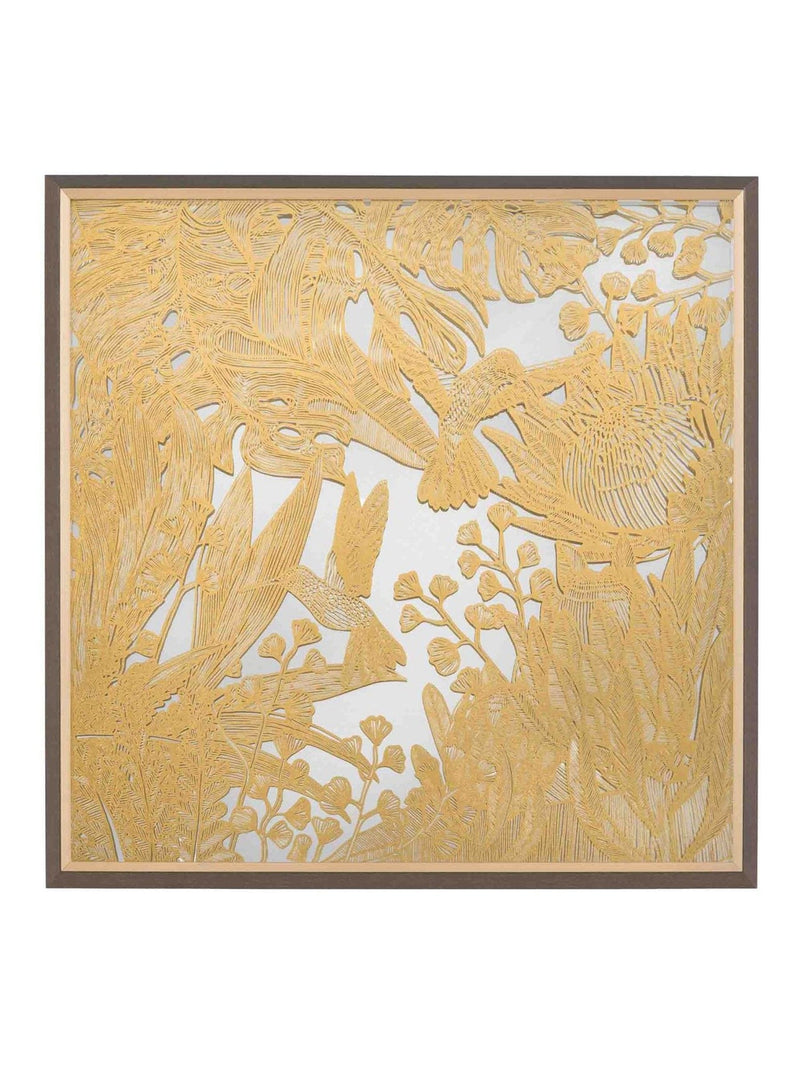 Gallery Home Gold Hummingbird Trance II wall art 65cm - British product