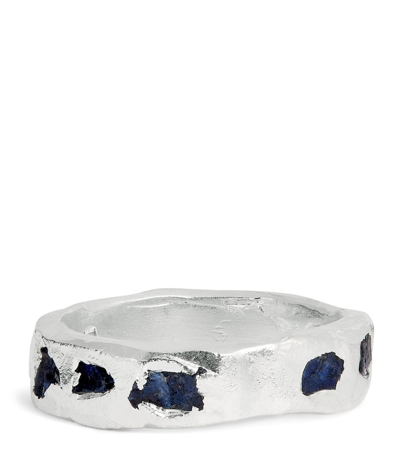 The Ouze sterling silver and sapphire ring - British product