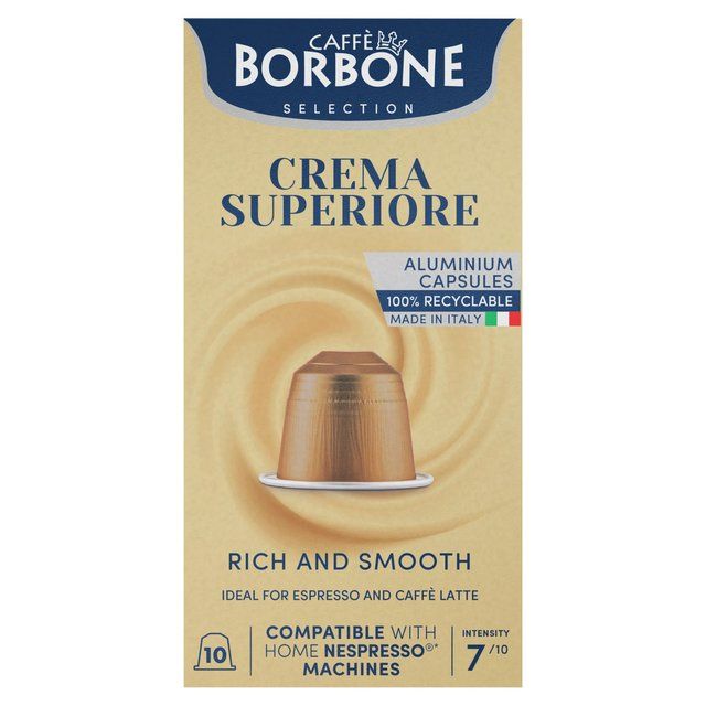 Caffe Borbone Crema Superior Intensity 7 Nespresso Compatible Capsules (10)   10 per pack GOODS M&S   