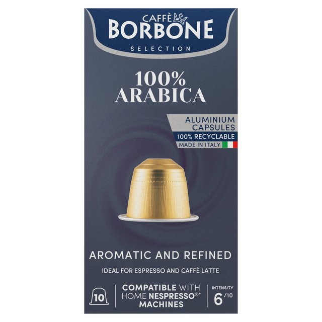 Caffe Borbone 100% Arabica Intensity 6 Nespresso Compatible Capsules   10 per pack GOODS M&S   