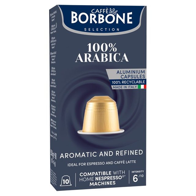 Caffe Borbone 100% Arabica Intensity 6 Nespresso Compatible Capsules   10 per pack GOODS M&S   