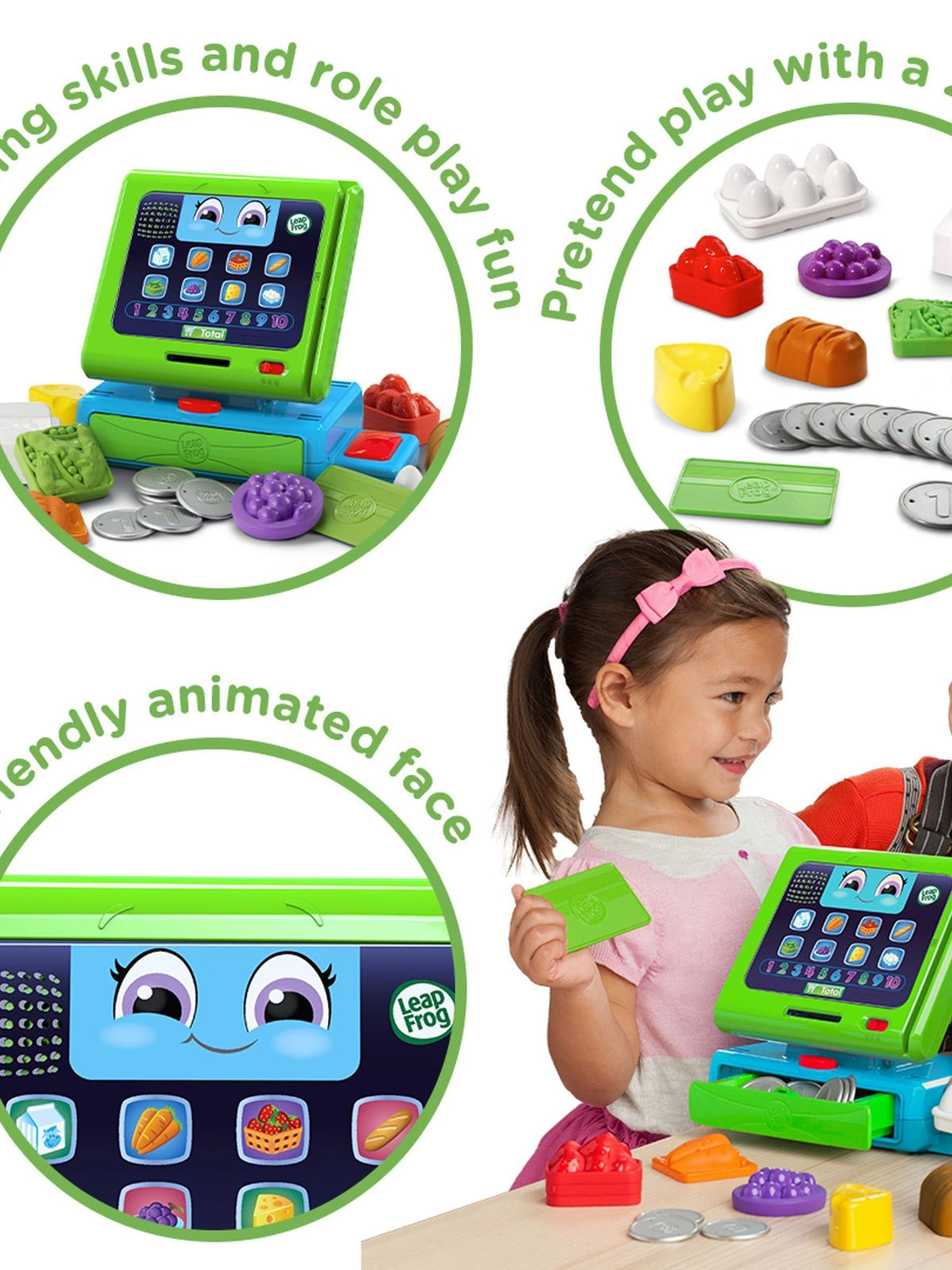 Leapfrog Count Along Till 20-piece toy cash register, UK version