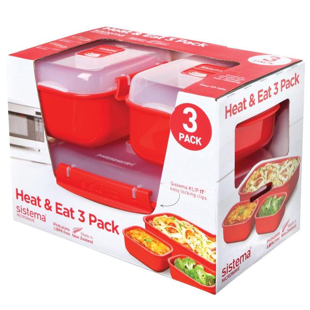 Sistema Microwave Heat & Eat Container Set 3 Pack   3 per pack GOODS M&S   