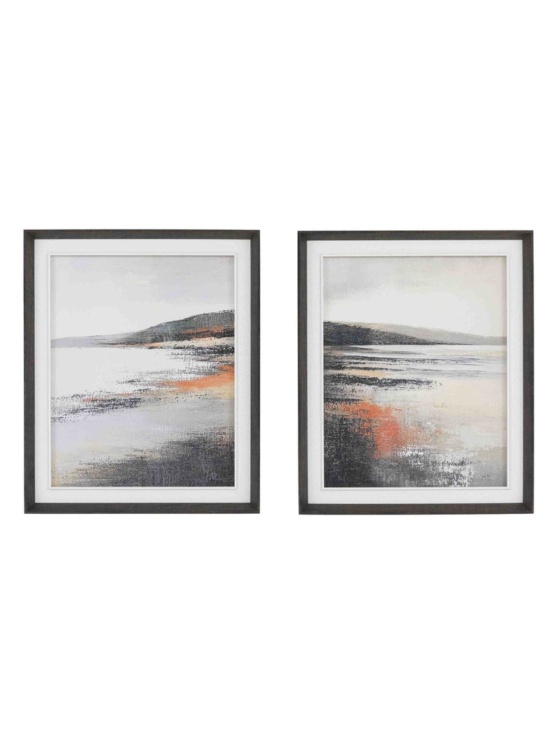 Gallery Home Grey Radiant Summer framed canvas set of 2, UK version