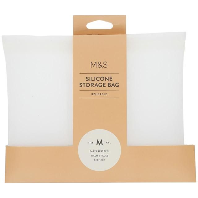 M&S Medium Silicone Food Storage Bag   15L GOODS M&S   