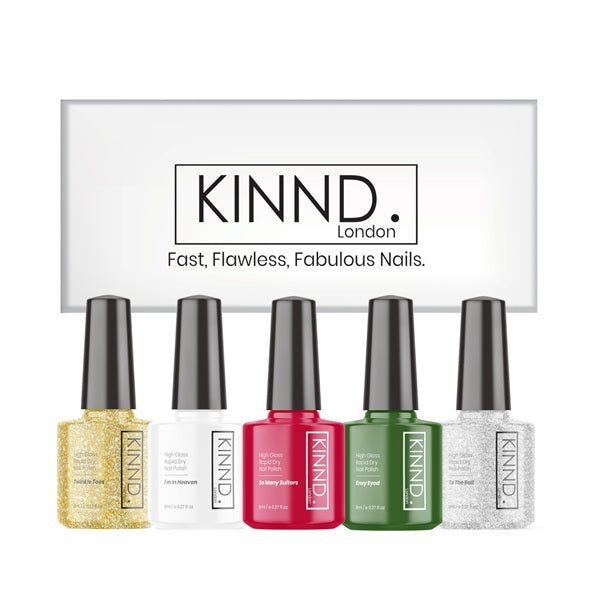 Kinnd London quick dry nail polish set 5x8ml, UK version
