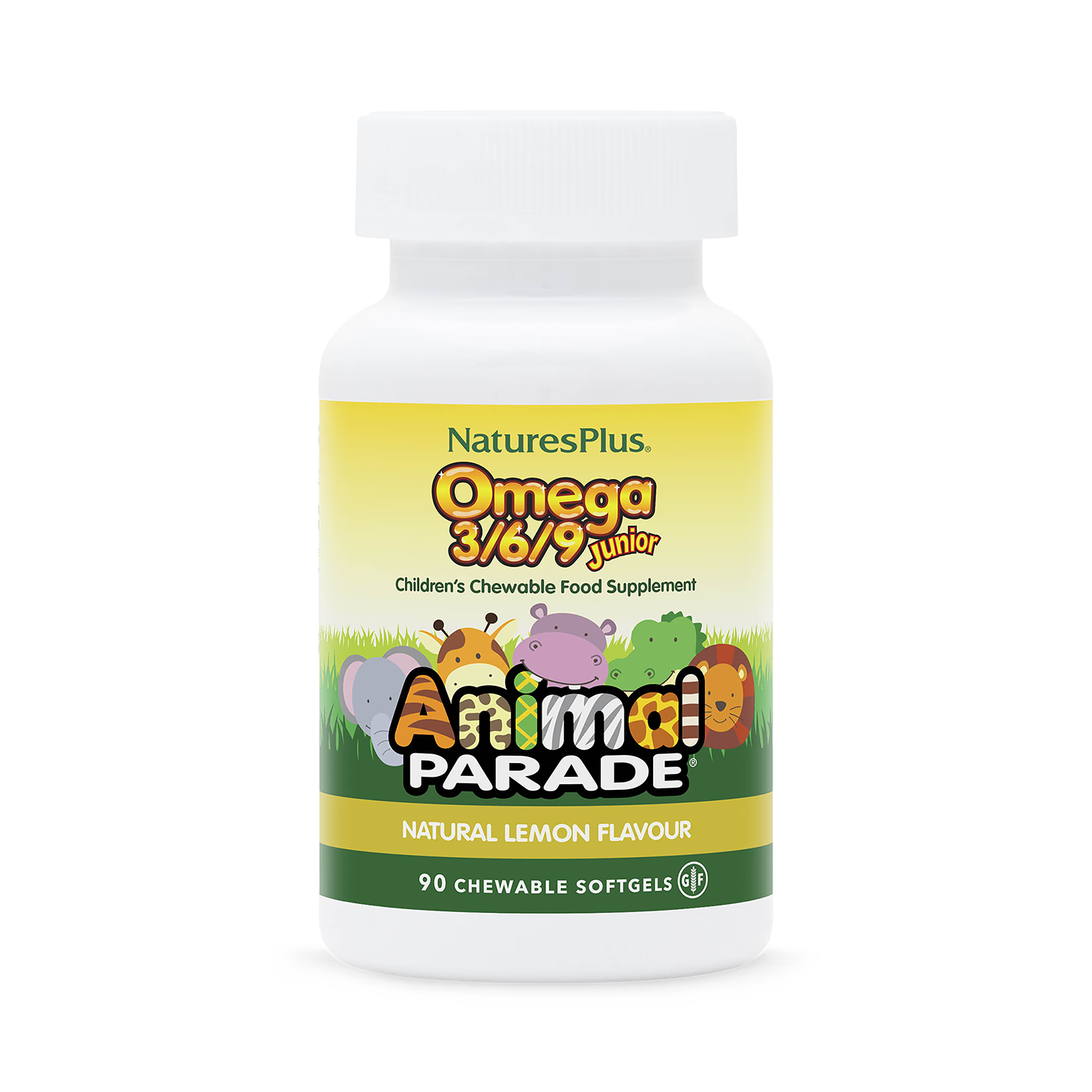 NaturesPlus Animal Parade Omega 3,6,9 Kids 90 softgels (British brand)