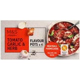 M&S 4 Tomato Garlic & Herb Flavour Pots   96g GOODS M&S   