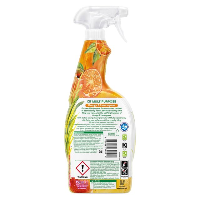 Cif Multipurpose Spray Orange & Lemongrass    750ml